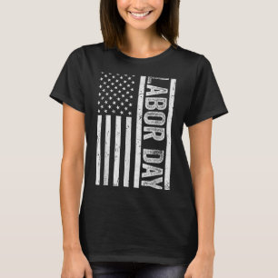 Frohen Tag der Arbeit Vintage Amerikanische Flagge T-Shirt