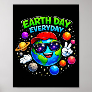 Frohen Tag der Erde 2026 Kinder retten den Planete Poster