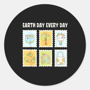 Frohen Tag der Erde 2026 Umwelt Tag der Erde jeden Runder Aufkleber