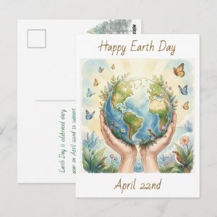 Frohen Tag der Erde 22. April Postkarte