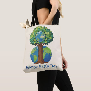 Frohen Tag der Erde Baum Natur Illustration