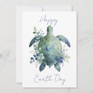 Frohen Tag der Erde Schildkröten-Design Feiertagskarte