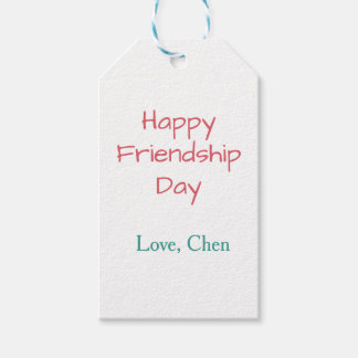 Frohen Tag der Freundschaft rote blaue Liebesname  Geschenkanhänger
