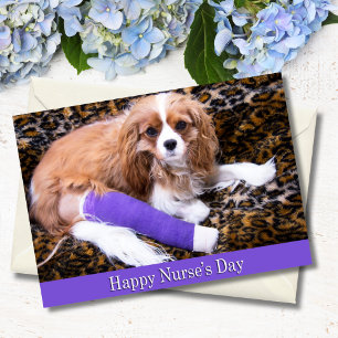 Frohen Tag der Krankenpfleger Cavalier King Charle Karte