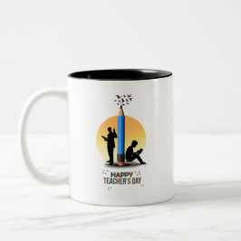 Frohen Tag der Lehrer Grafik Zweifarbige Tasse