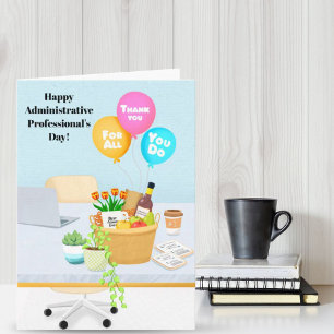 Frohen Tag der Verwaltungsfachleute mit Geschenk  Karte