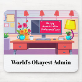 Frohen Tag der Verwaltungsfachleute Schreibtisch Mousepad