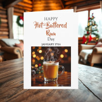 Frohen Tag des heißen Rum mit Butter | 17. Januar
