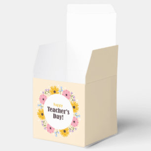 Frohen Tag des Lehrers Wilde Blumen Geschenkschachtel