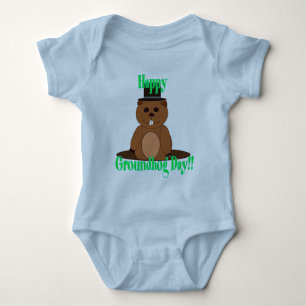 Frohen Tag des Murmeltieres! Baby Strampler
