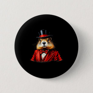 Frohen Tag des Murmeltieres Murmeltier Gentlemen H Button