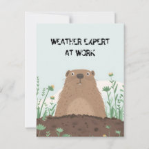 Frohen Tag des Murmeltieres Niedliches Buntes Wald