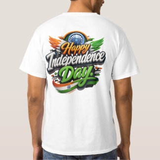 Frohen Unabhängigkeitstag 3D Indische Flagge Patri T-Shirt