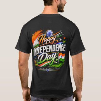Frohen Unabhängigkeitstag 3D Indische Flagge Patri T-Shirt