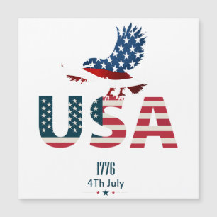 Frohen Unabhängigkeitstag am 4. Juli  Magnetkarte