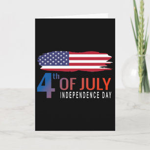 Frohen Unabhängigkeitstag Amerikanische Flagge Für Karte
