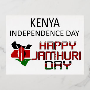 Frohen Unabhängigkeitstag: Kenia Jamhuri Day Speci Folien Feiertagspostkarte