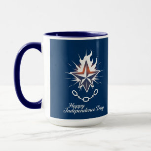 Frohen Unabhängigkeitstag leuchtender Lone Star Tasse