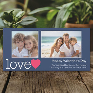 Frohen Valentinstag - 2 Fotos - horizontal Feiertagskarte