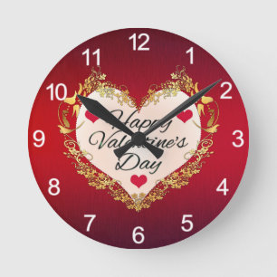 Frohen Valentinstag!-47949 Runde Wanduhr