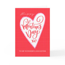 Frohen Valentinstag an meine Tochter mit großem He