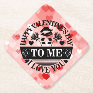 Frohen Valentinstag an mich Ich liebe dich-58771 Untersetzer