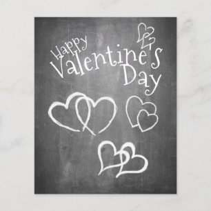 Frohen Valentinstag auf einer Tafel
