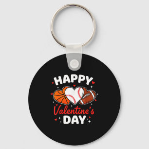 Frohen Valentinstag Basketball Baseball Football  Schlüsselanhänger