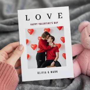 Frohen Valentinstag Benutzerdefiniertes Fotocollag Feiertagskarte