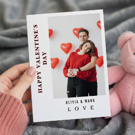 Frohen Valentinstag Benutzerdefiniertes Fotocollag Feiertagskarte