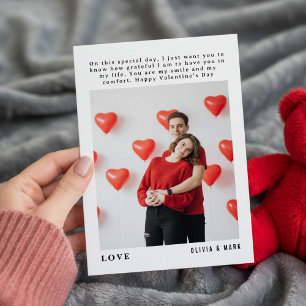 Frohen Valentinstag Benutzerdefiniertes Fotokollag Feiertagskarte