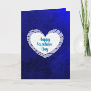Frohen Valentinstag Blau Ombre Karte