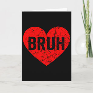 Frohen Valentinstag Bruh Herz Liebe Valentine Jung Karte