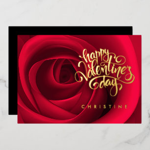 Frohen Valentinstag, Custom Name Folienkarte Folieneinladung