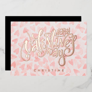 Frohen Valentinstag, Custom Name Folienkarte Folieneinladung