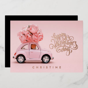 Frohen Valentinstag, Custom Name Folienkarte Folieneinladung