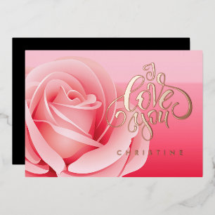 Frohen Valentinstag, Custom Name Folienkarte Folieneinladung