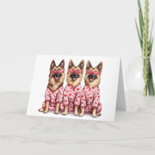 Frohen Valentinstag Deutsche Schäferhunde Karte