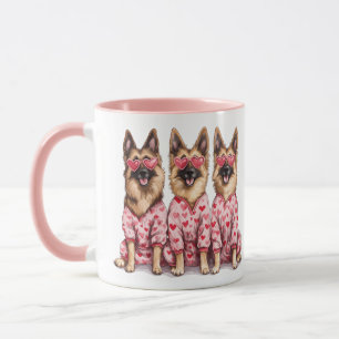 Frohen Valentinstag Deutsche Schäferhunde Tasse