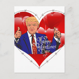 Frohen Valentinstag Donald Trump Feiertagspostkarte
