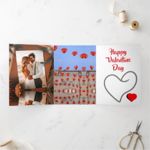 Frohen Valentinstag Dreifach Gefaltete Einladung