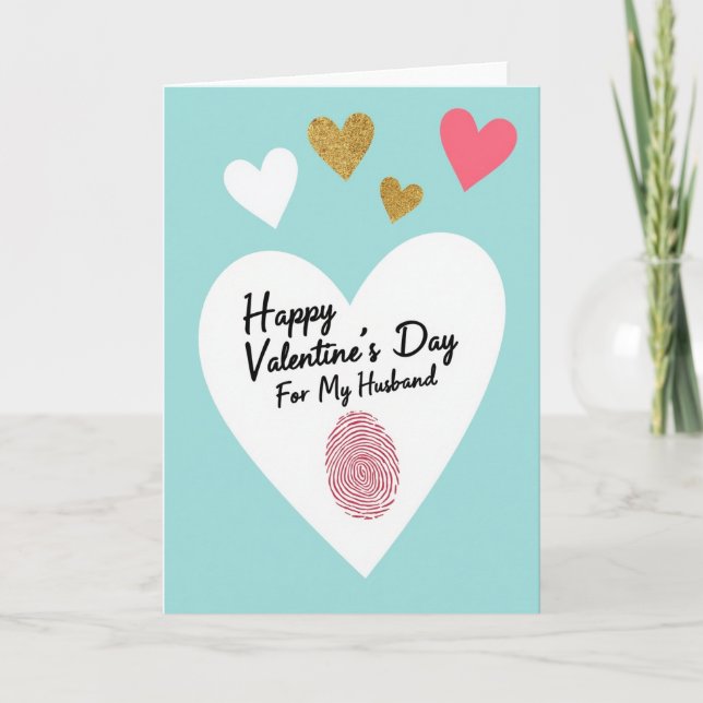 Frohen Valentinstag Ehemann Karte (Vorderseite)