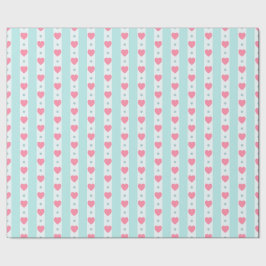 Frohen Valentinstag elegante rote Herzen  Geschenkpapier