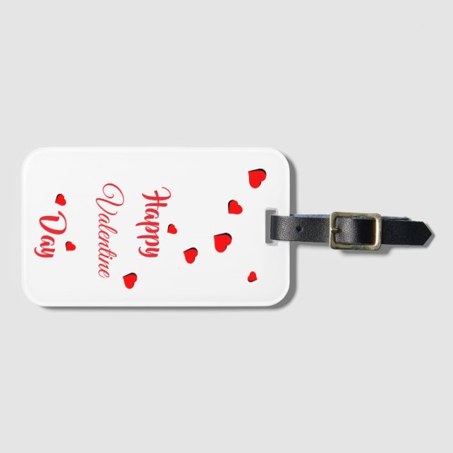 Frohen Valentinstag Gepäckanhänger (Vorderseite (Horizontal))