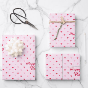 Frohen Valentinstag Geschenkpapier Set