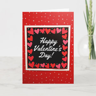 Frohen Valentinstag Getüpfelte Karte