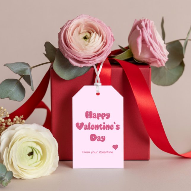 Frohen Valentinstag Glitter Geschenkanhänger (Von Creator hochgeladen)