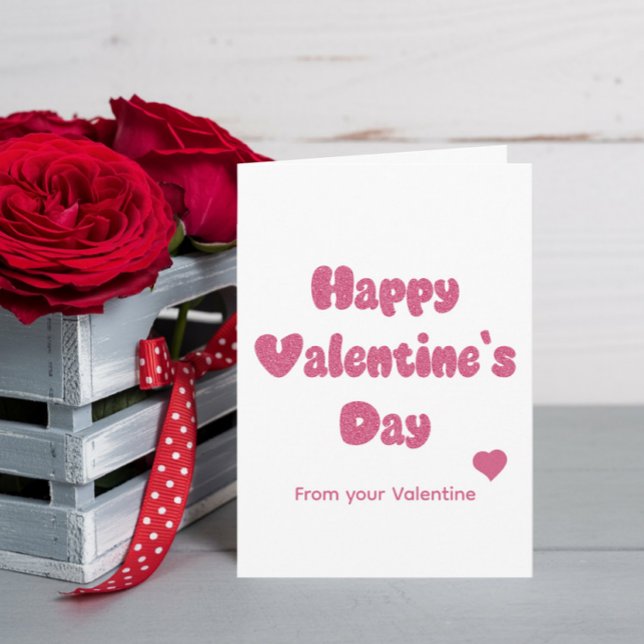 Frohen Valentinstag Glitter Karte (Von Creator hochgeladen)