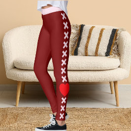 Frohen Valentinstag Haustierliebhaber Rot Personal Leggings