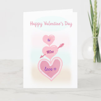 Frohen Valentinstag! Herz, sei mein Text Karte